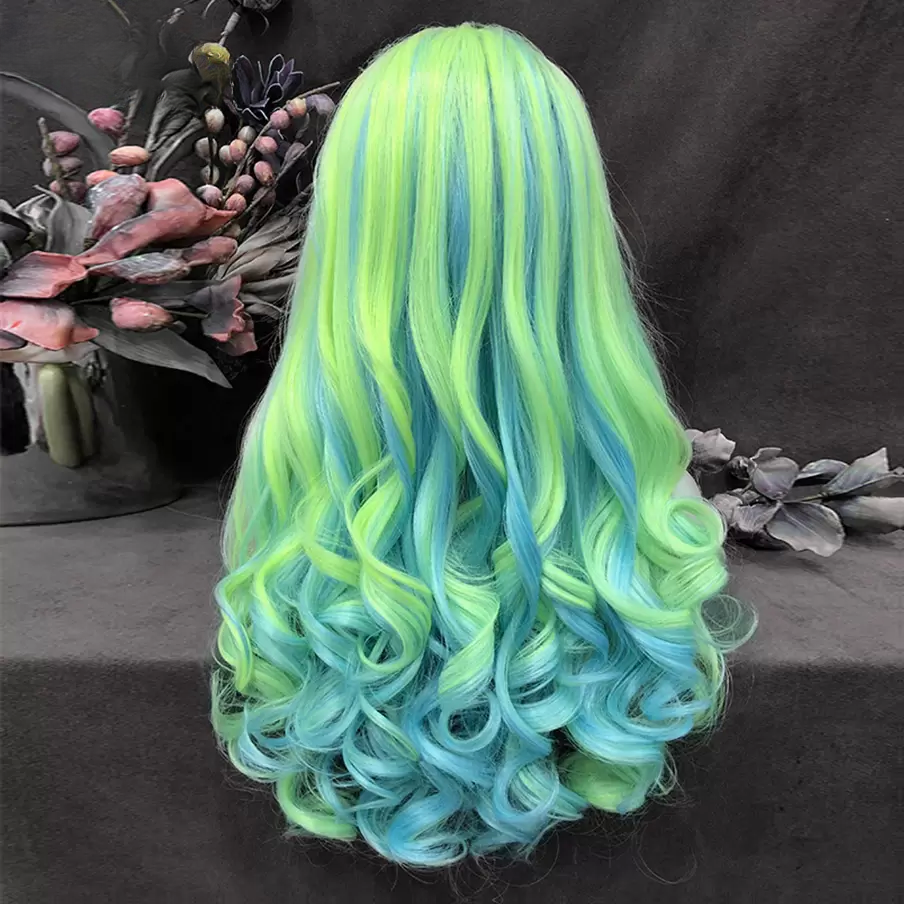 Sue Pernova Green Blue Lace Front Wig
