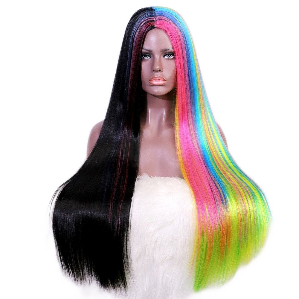 Queen Ingrid Half Rainbow Wig – The Drag Queen Store