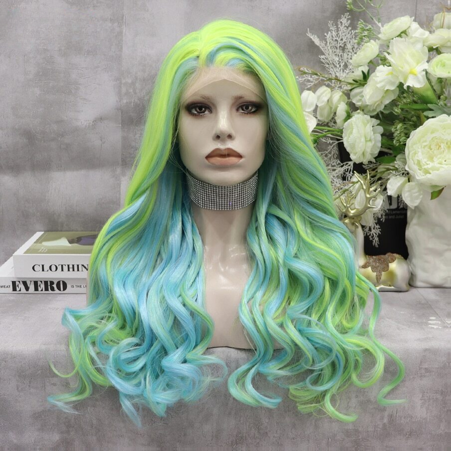 May Licious Blue Green Lace Front Wig