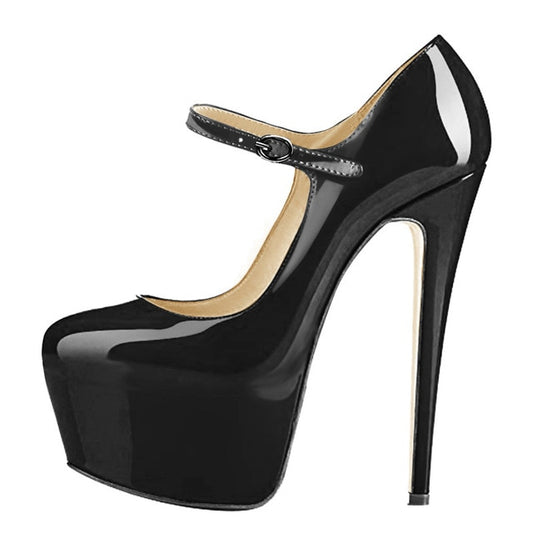 Eva Siff Mary Jane Platform Pumps