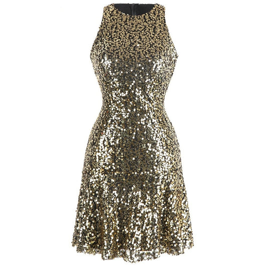 Faye Nixx Halter Sequin Mini Dress