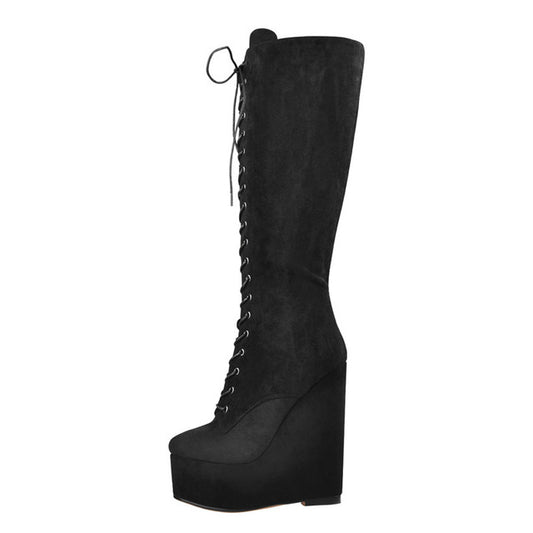 Jane Reaction Knee High Wedge Boots