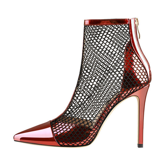 Sia Later Fishnet Ankle Booties