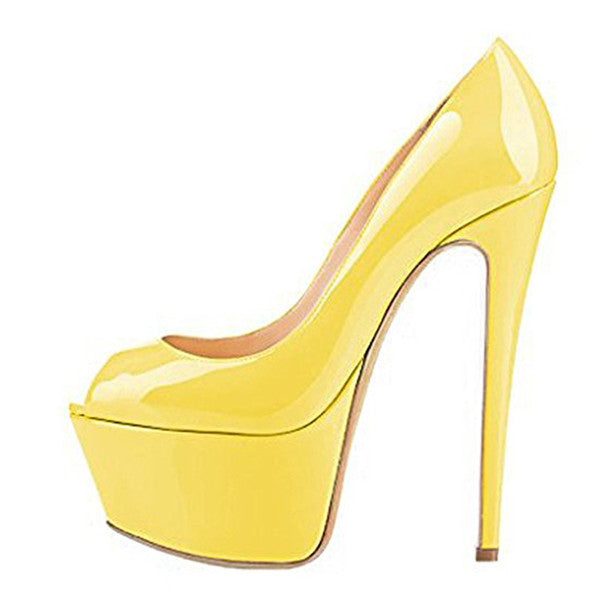 Ruby Ree Peep Toe Platform Heels