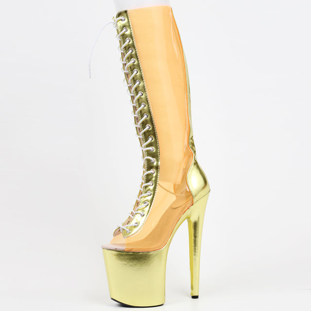 Ivy Drip Knee-High Metallic Boots