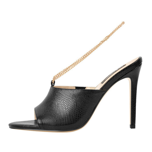 Gina Lotrimin Golden Chain Mules