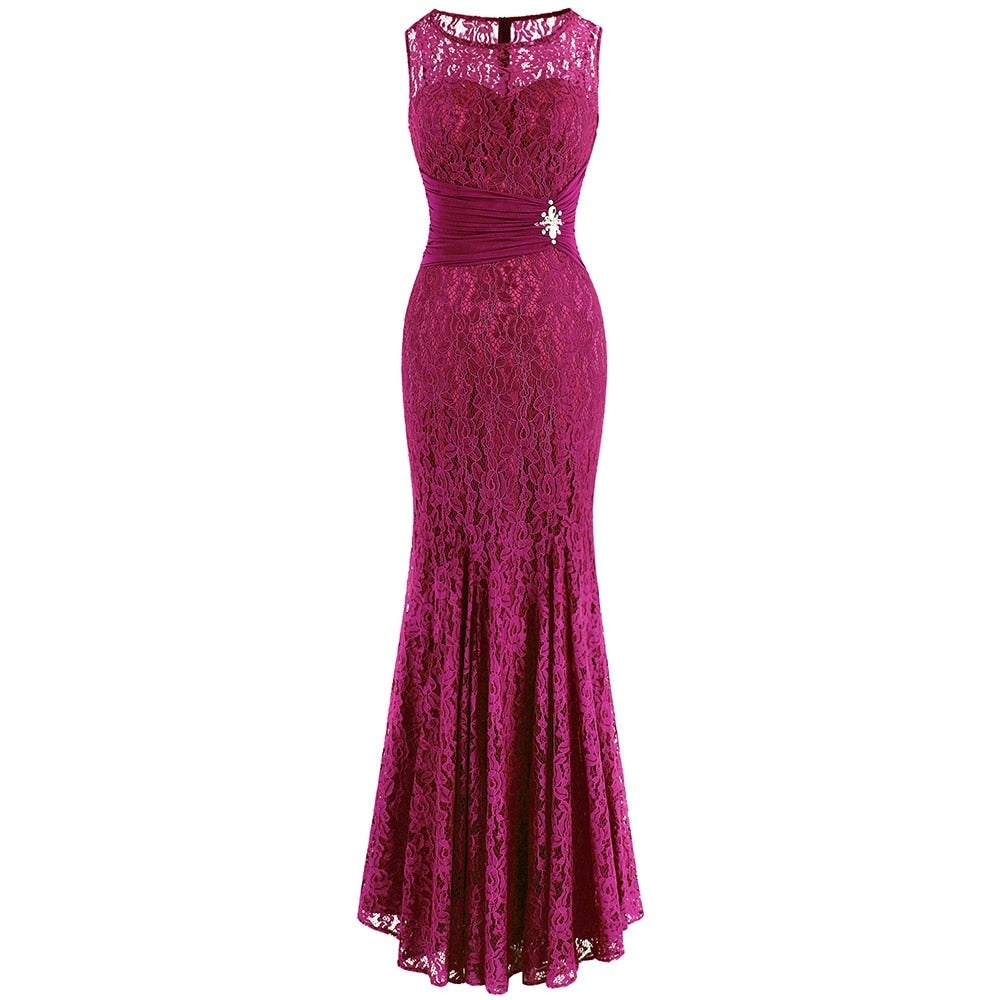 Crystal Illusion Lace Dress