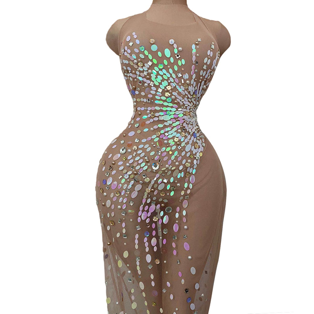 Sequin Mesh Dress