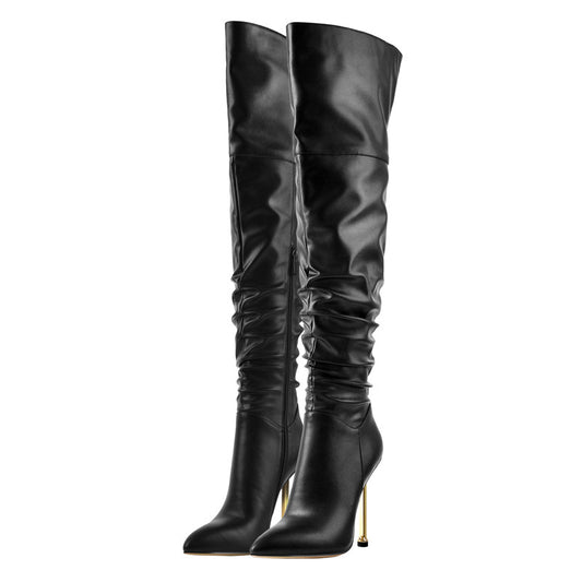 Liza Lott Side Zip Knee High Boots