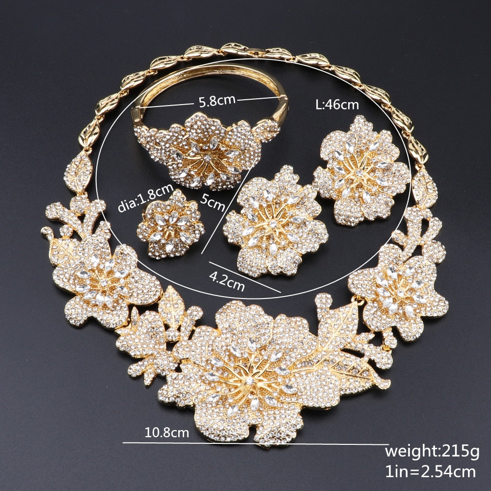 May Lancholly Flower Jewelry Set