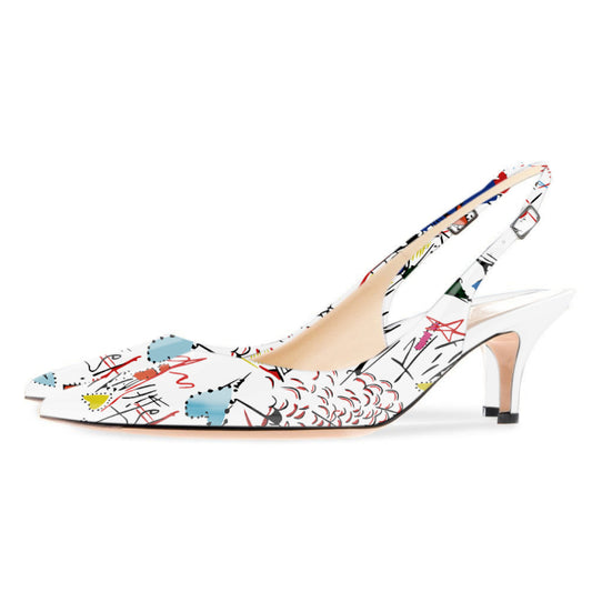 Graffiti  Slingback Pumps