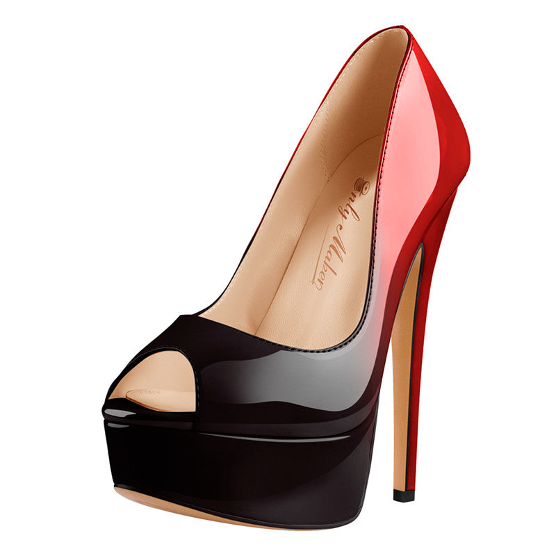 Peep Toe Platform Pumps