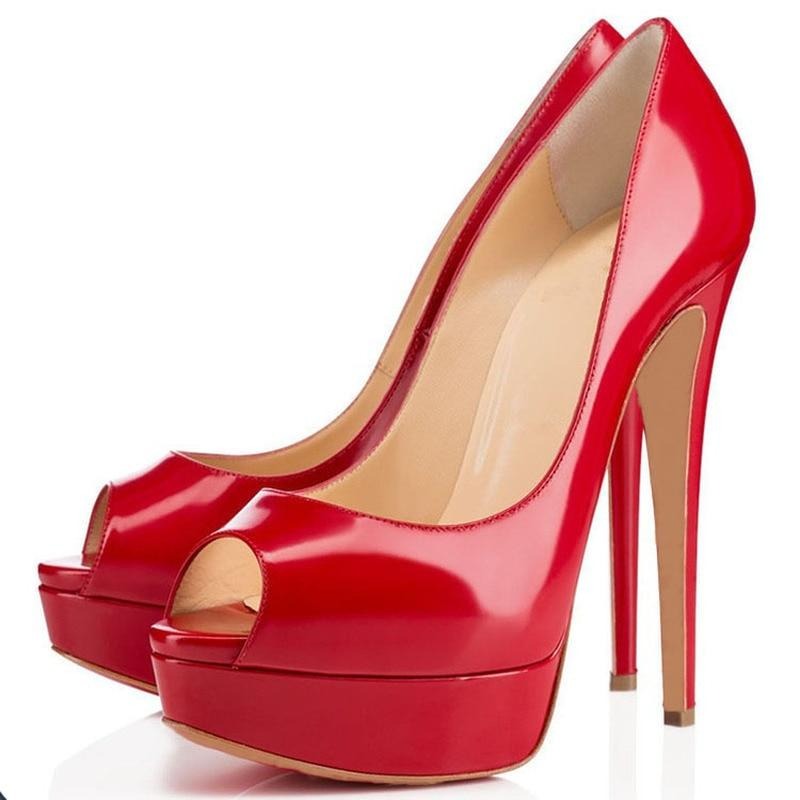 Naye Buloos Open Toe Platform Heels