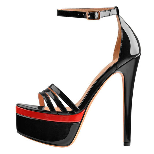 Judy Ism Open Toe Double Platform Sandals