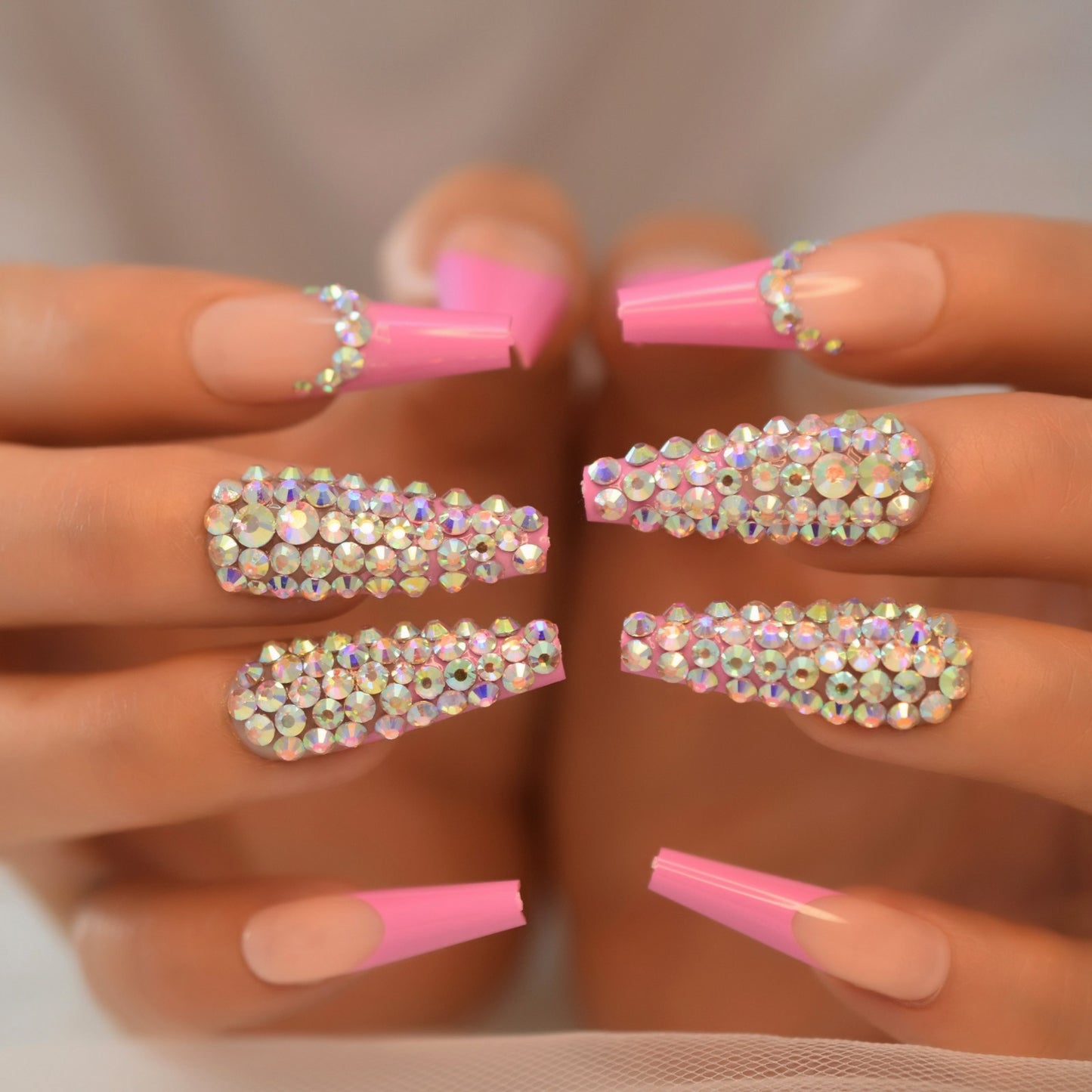 Miss Alure Rhinestones Press On Nails