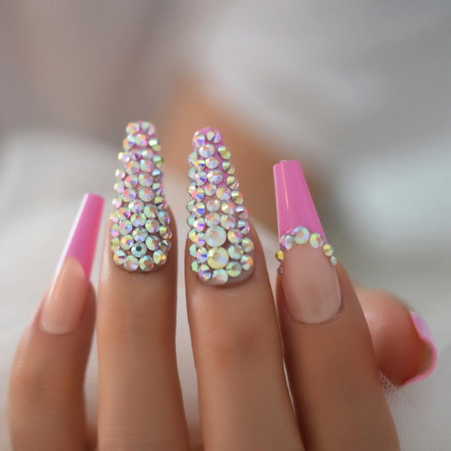 Miss Alure Rhinestones Press On Nails