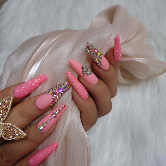 Nicole Lorful Diamond Press On Nails