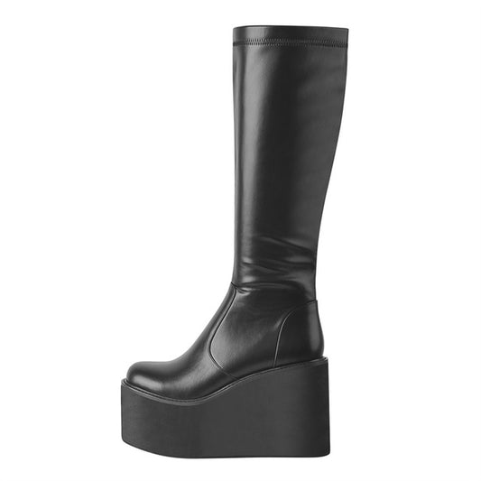 Cheryl Hole Wedge Boots