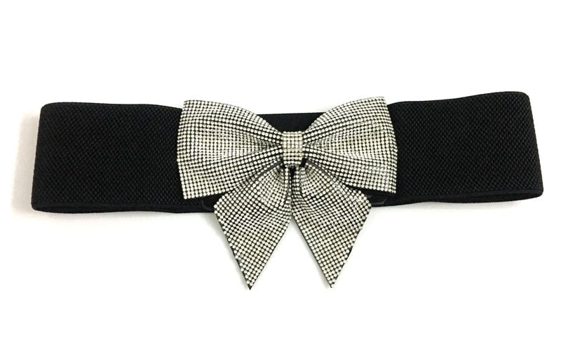 Rhinestone Bow Belt