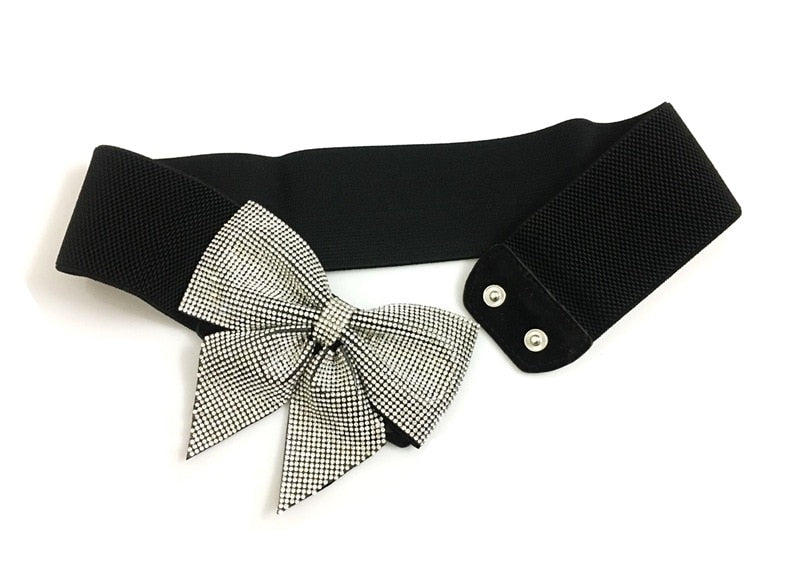 Rhinestone Bow Belt