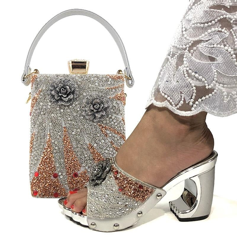 Lyra Kall Platform Sandals and Purse Set