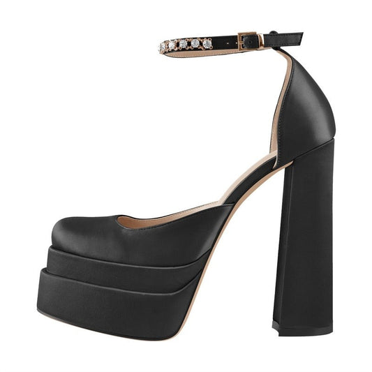 Tina Cious Square Toe Platform Heels