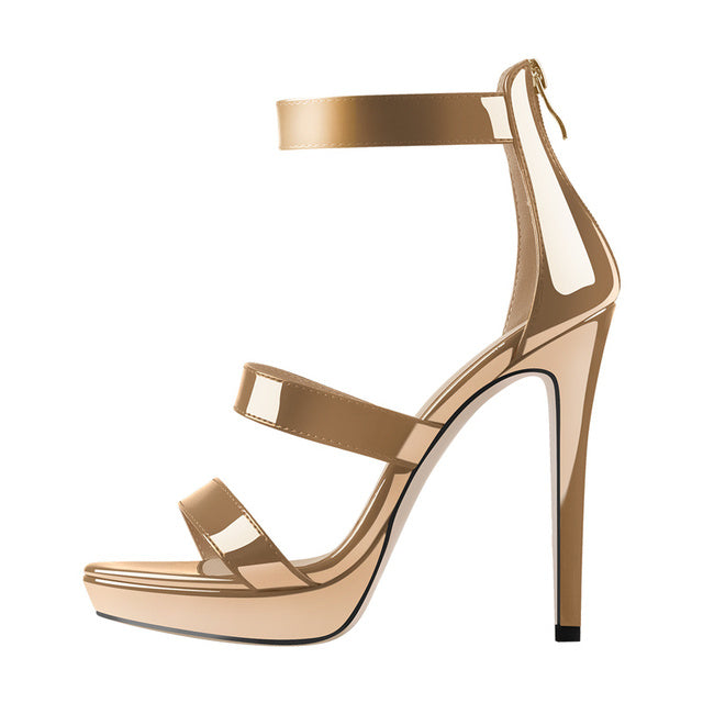 Bette Zaroff Zipper Platform Sandals