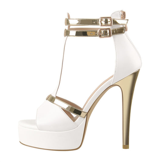 Hedda Lettuce Open Toe Platform Sandals