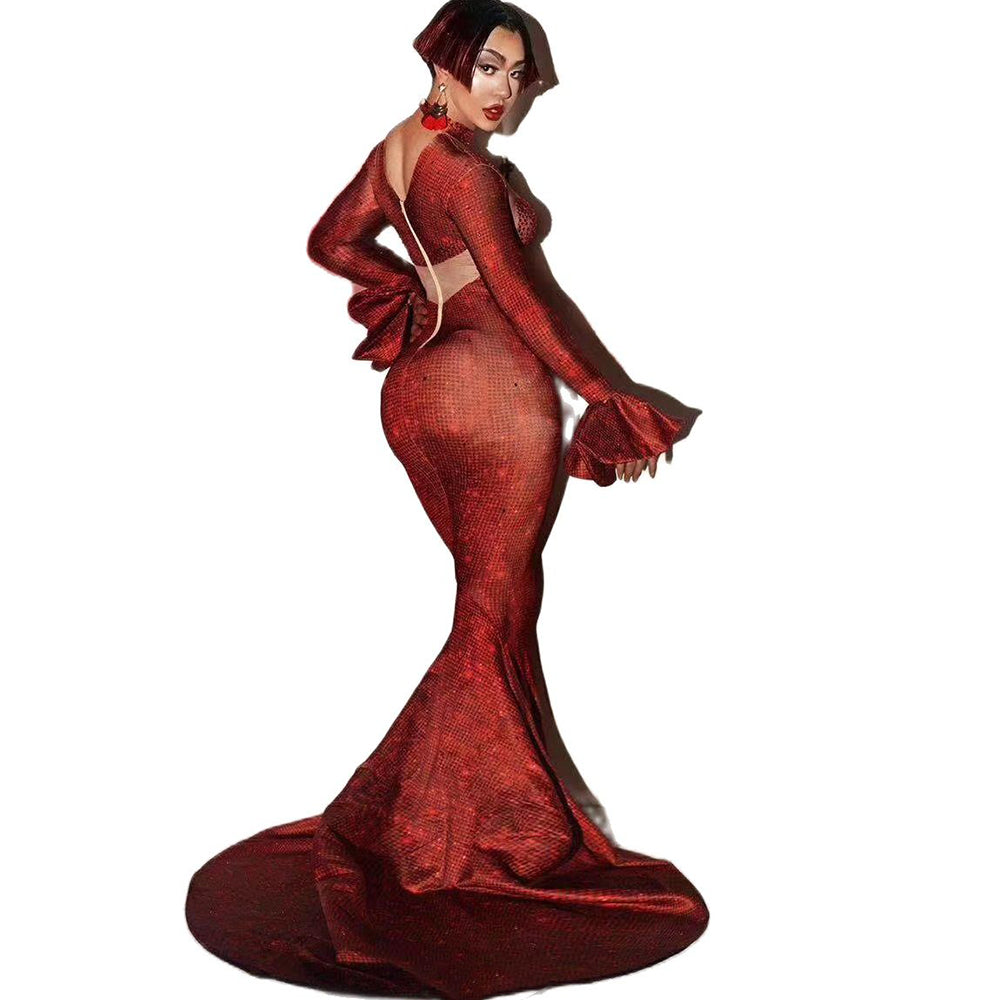 Queen Monét Red Halter Dress