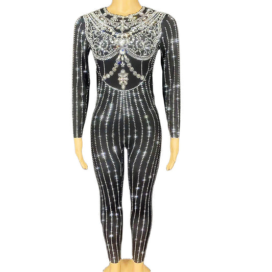 Long Sleeve Diamonds Jumpsuit