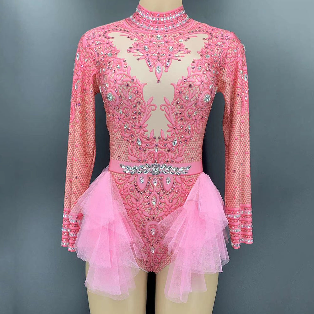 Fi Fi Ohara Rhinestone Bodysuit