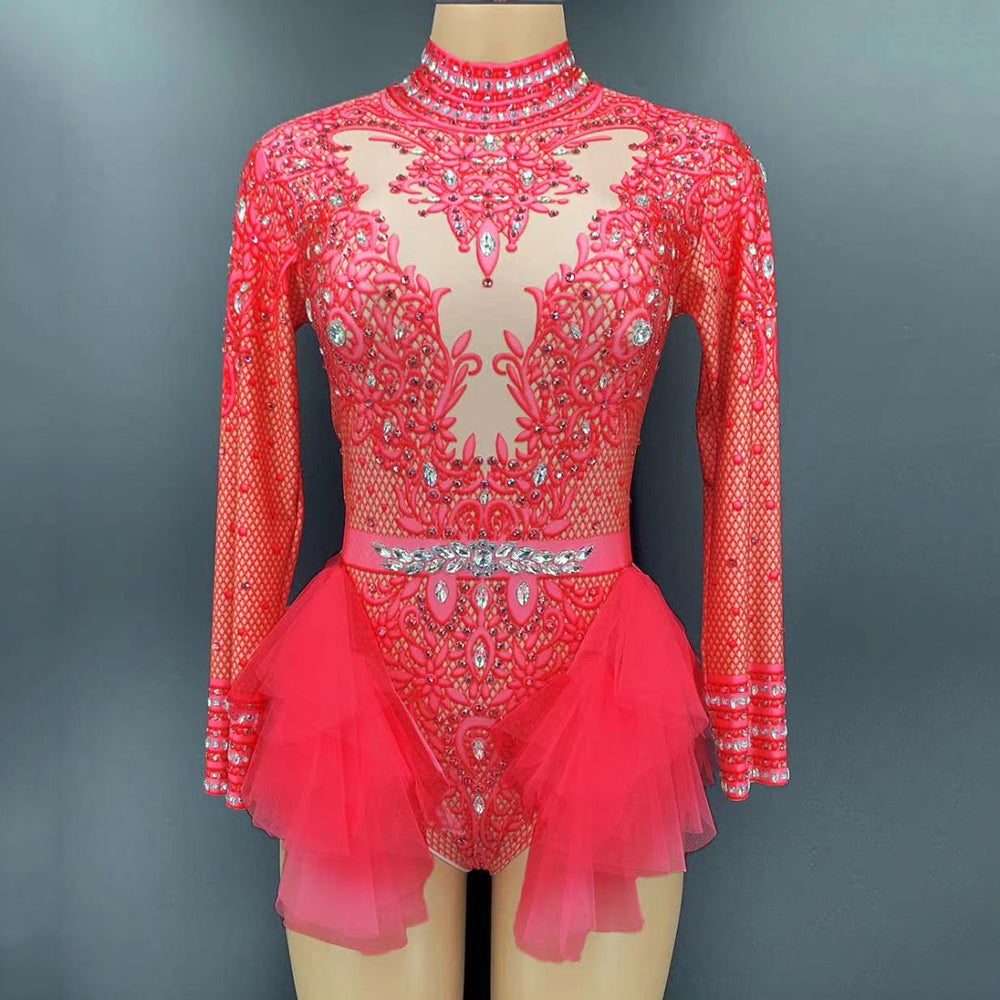 Fi Fi Ohara Rhinestone Bodysuit