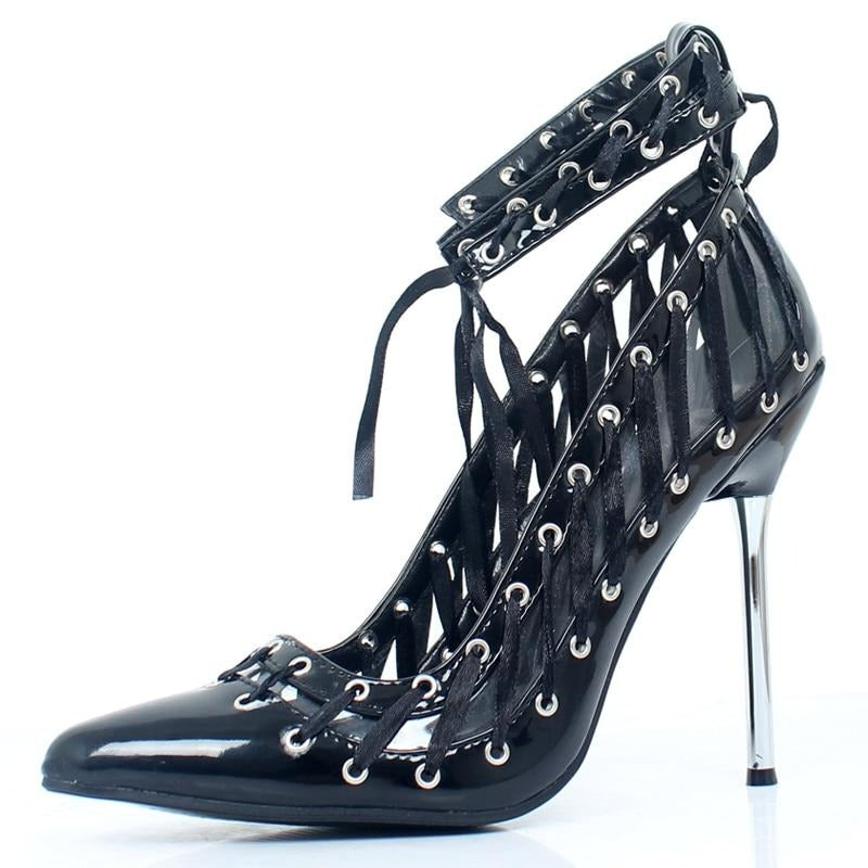 Rey Markeble Lace Up Pumps