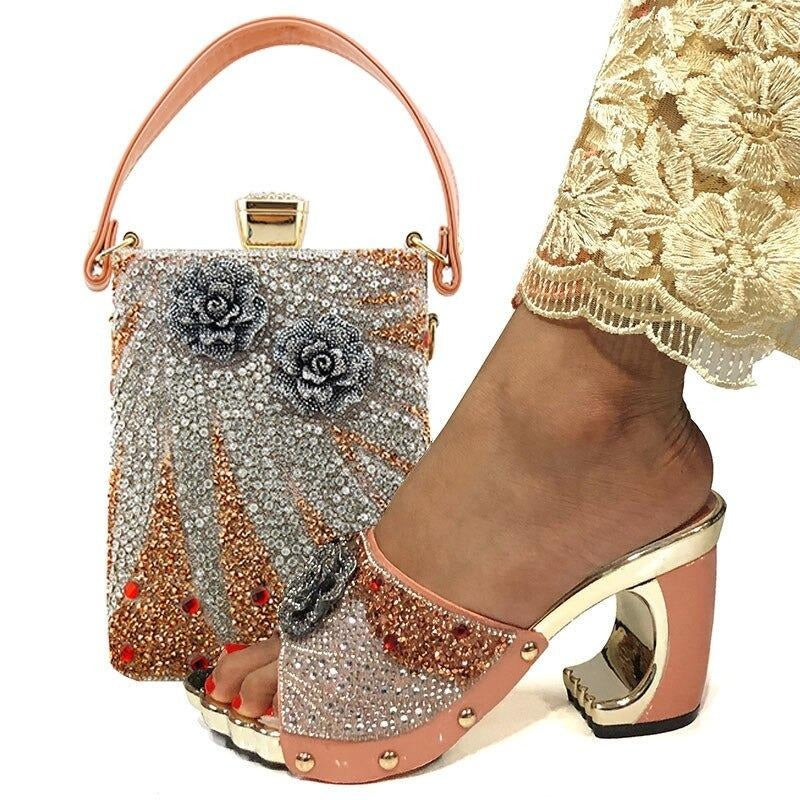 Lyra Kall Platform Sandals and Purse Set