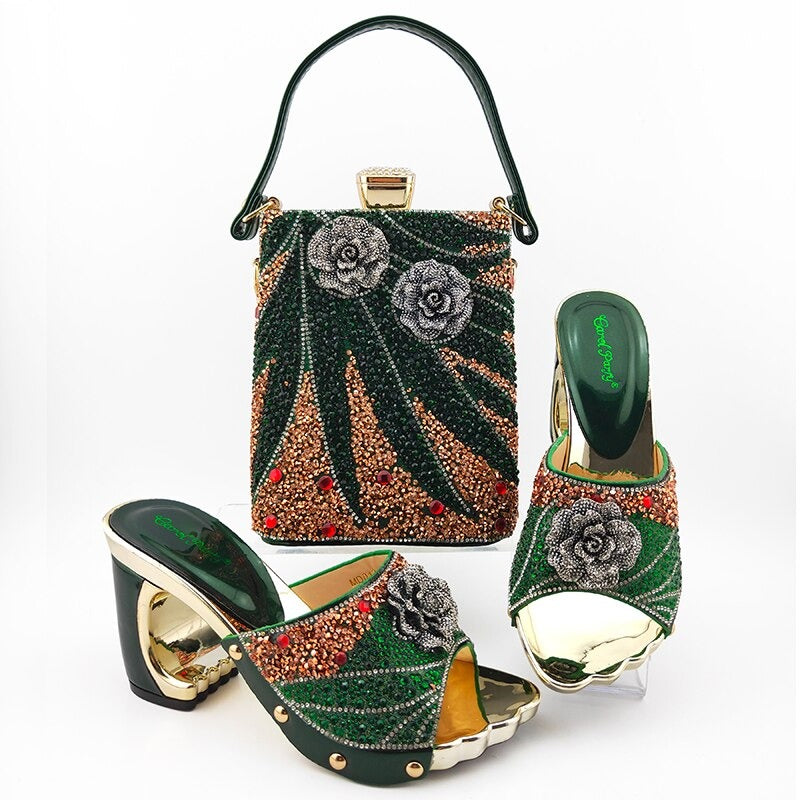 Lyra Kall Platform Sandals and Purse Set