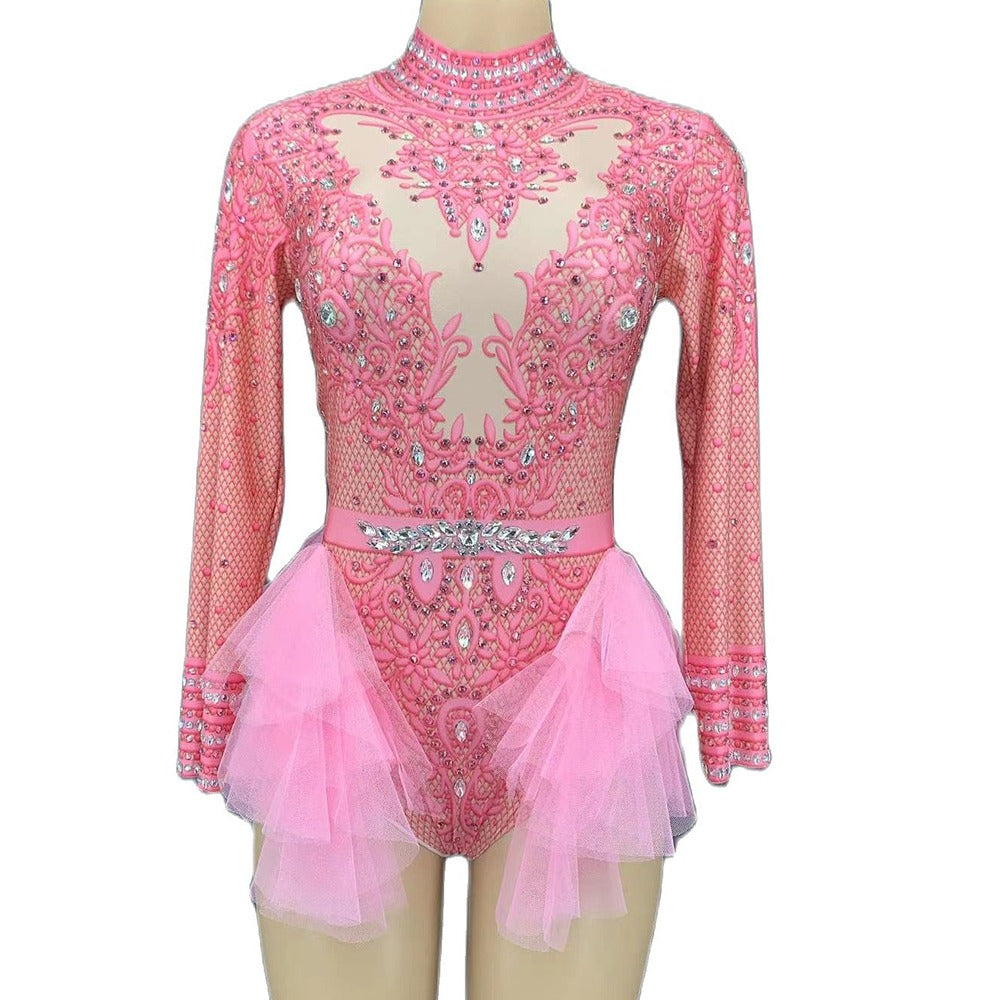 Fi Fi Ohara Rhinestone Bodysuit