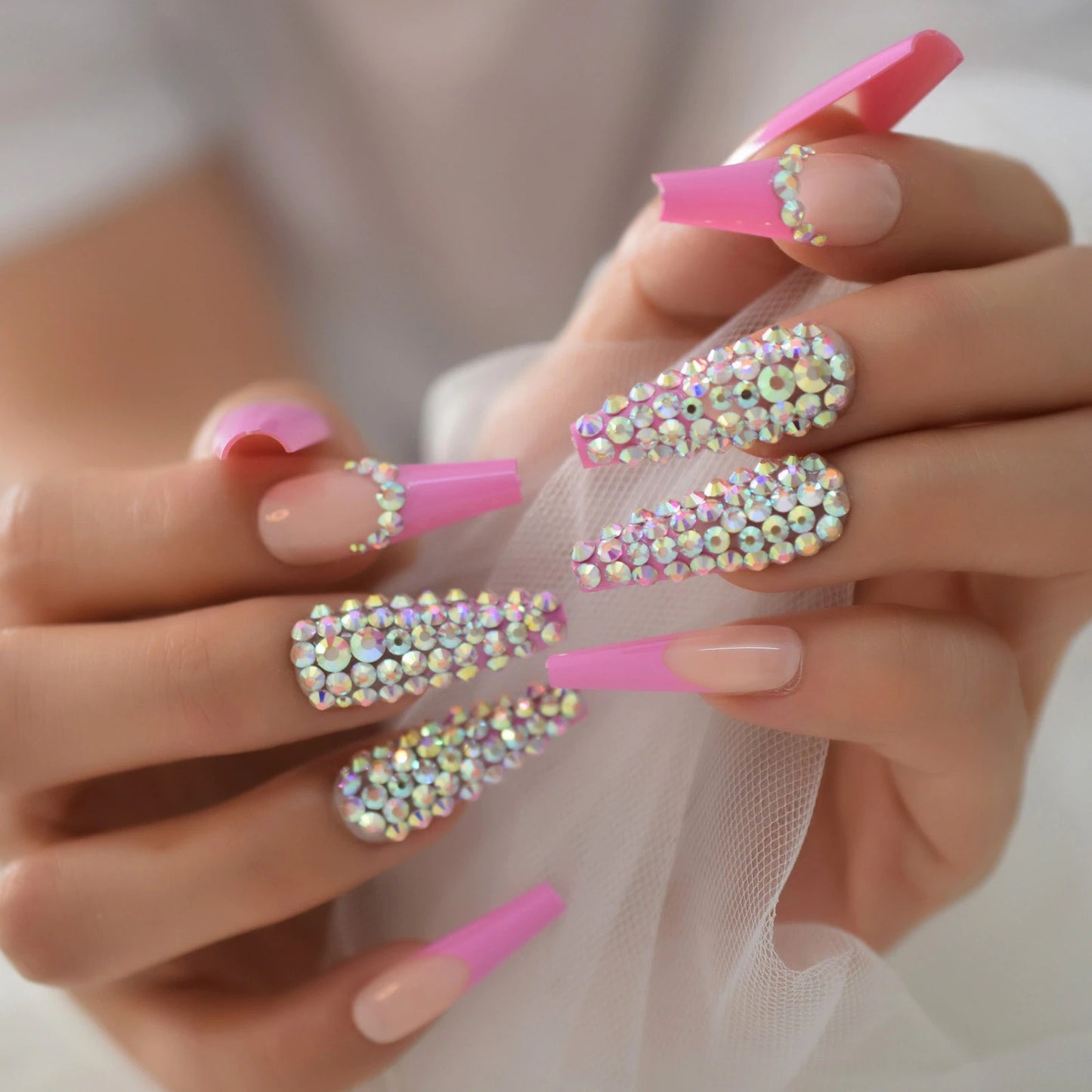 Miss Alure Rhinestones Press On Nails