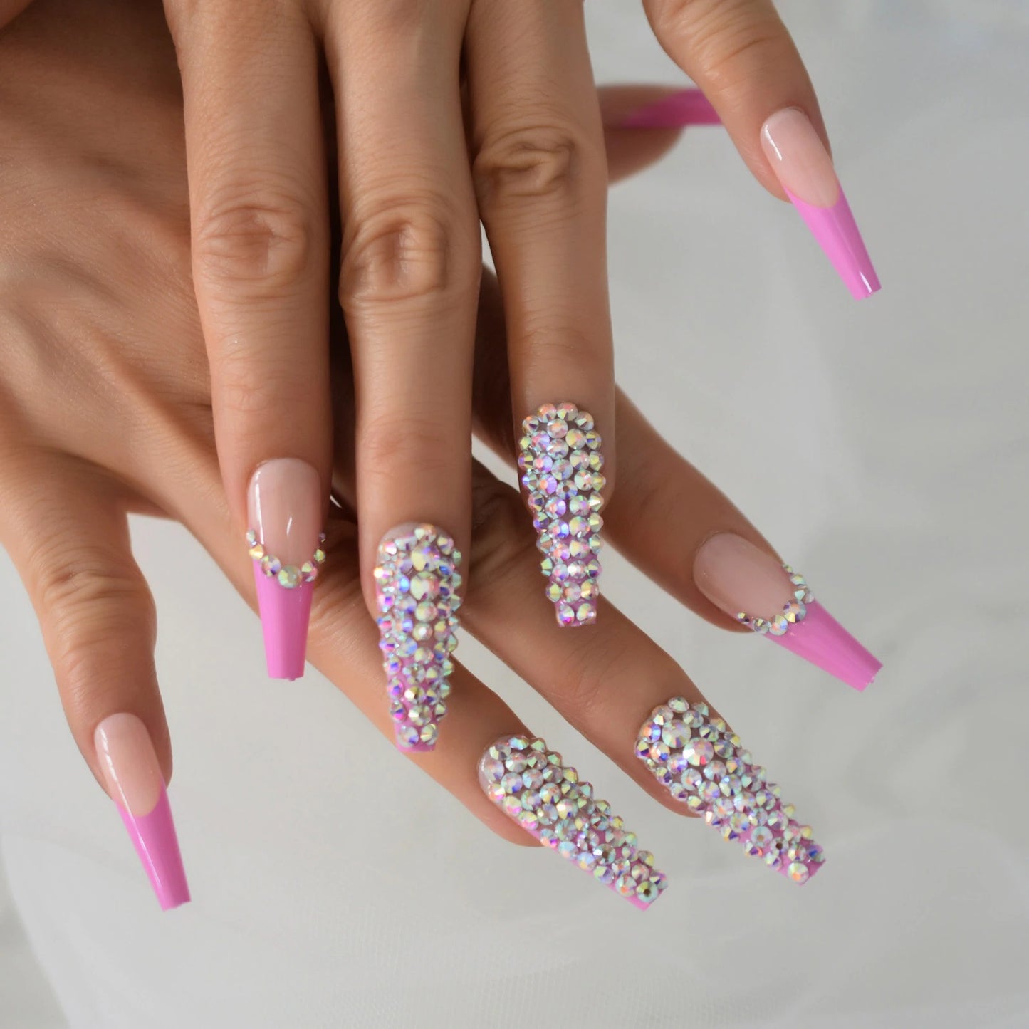 Miss Alure Rhinestones Press On Nails