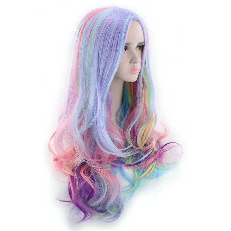 Multicolor Long Curly Mermaid Wig