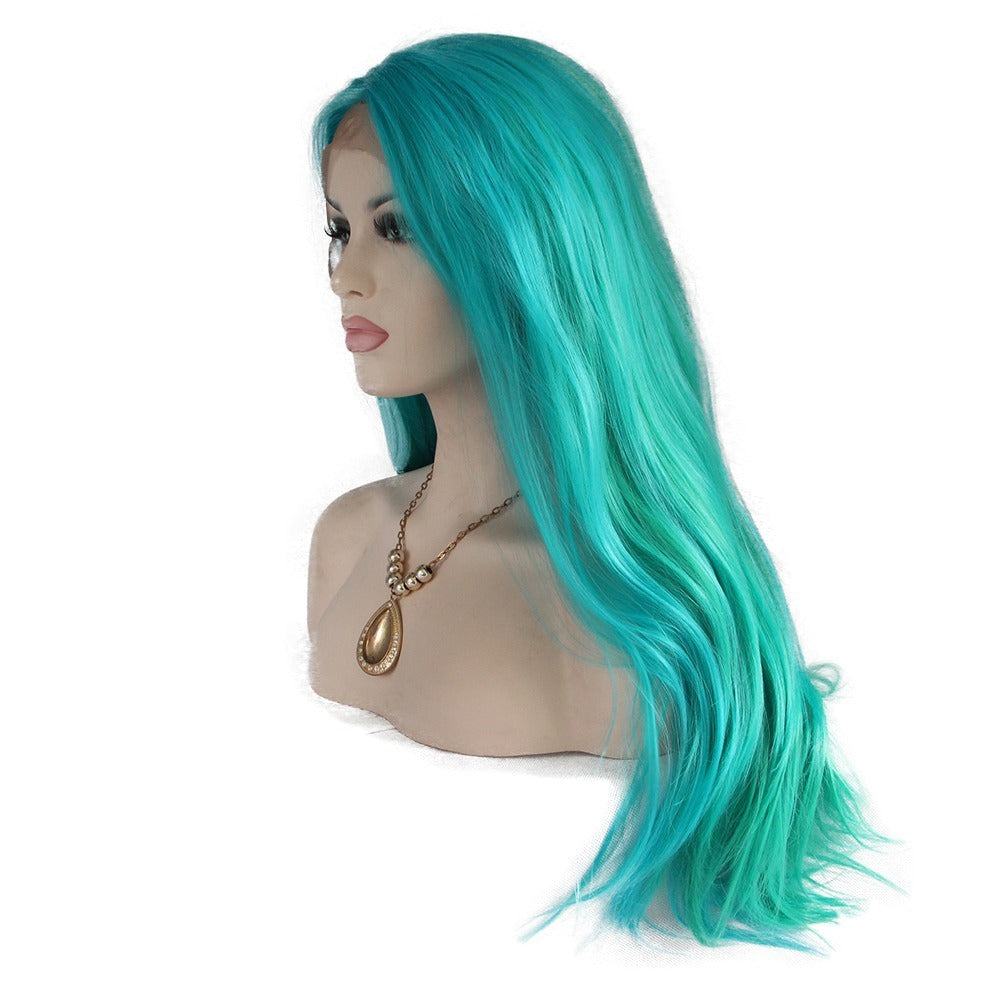 Queen Leila Blue Green Long Wig